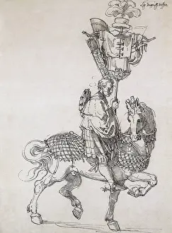 Quiver: Rider with Stick Figure, by Durer