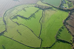 Powick: Ridge and furrow earthworks, Powick, Worcestershire, 2014