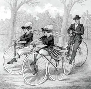 Velocipede: Riding Velocipedes, 1869