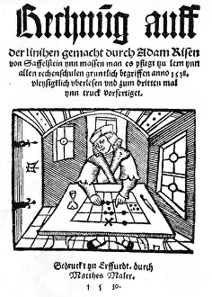 Abacus: Ries, Adam, 27.3. 1492 - 30.3.1559, German mathematician