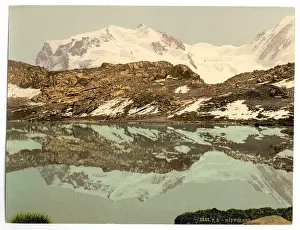 Valais: Riffel Lake and Monte Rosa, Valais, Alps of, Switzerland