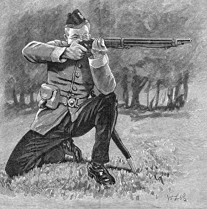 Rifleman: Rifle, kneeling position, 1892
