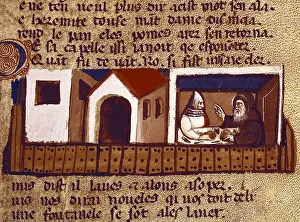 Chanson: Right of asylum in convents and churches. Illustration