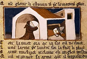 Chanson: Right of asylum in convents and churches. Illustration