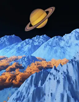 Saturn: A ringed exoplanet as seen from the surface of