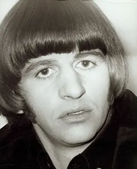 Beatlemania: Ringo Starr, Beatles drummer, during TV recording