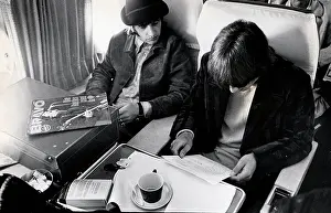 Bravo: Ringo Starr and George Harrison on plane to Munich