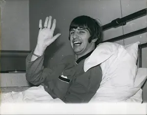 Tonsils: Ringo Starr in hospital for tonsils operation, London