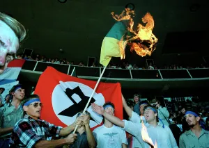 Rightwing: Ringwing students demonstrate at Pretoria University