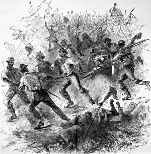 Rinks: Rinks division of Negro infantry bringing ?