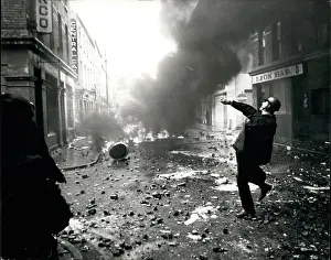 Flared: Rioting in Londonderry following parade