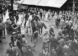 Dissolve: Riots during demonstration in London, 1937