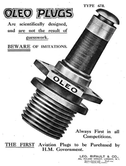 Oleo: Ripault Oleo Aero Engine Sparking Plugs