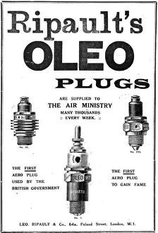 Oleo: Ripault's Oleo Aero Engine Sparking Plugs