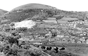 Gwent: Risca, view showing Twm-Barlwm c1955