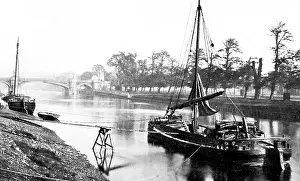 Ouse: River barge on the Ouse York