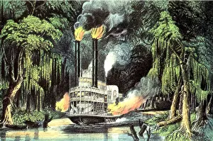 Merritt: River Boat in Bayou
