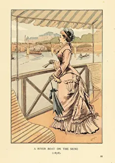 Troisieme: A river boat on the Seine, 1878
