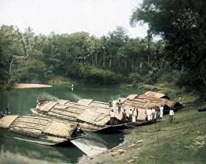 Ceylon: River boats, Ceylon (Sri Lanka)