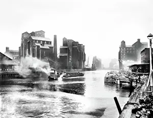 Elevators: River - Boats - Transport - Buffalo