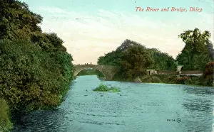Ilkley: The River & Bridge, Ilkley, Yorkshire
