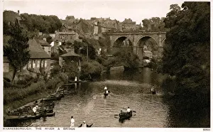 Harrogate: The River & Bridge, Knaresborough, Yorkshire