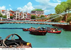 Hinde: The River and Cavenagh Bridge, Singapore