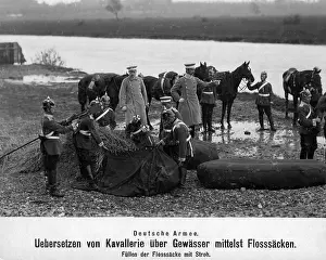 Historically: River crossing exercise by means of float sacks