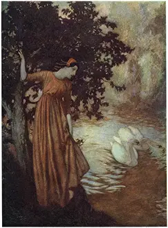 Meditative: To the River by Edgar Allan Poe, Dulac illustration