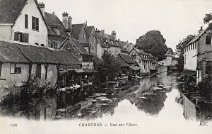 Eure: The River Eure - flowing through Chartres, France