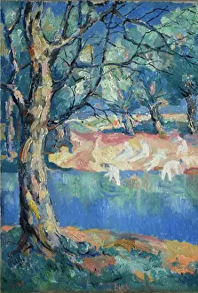 Malevich: River in the Forest by Kasimir Malevich