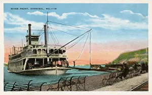 Plank: River front, Hannibal, Missouri, USA