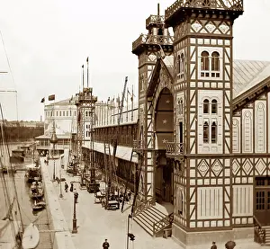 Frontage: River frontage, Exposition Universelle, Paris, 1889