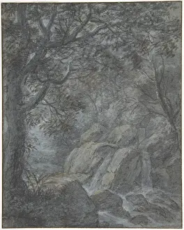 Antonie: River Landscape with Mountain Stream, 17th century