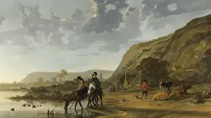 Aelbert: River Landscape with Ridersk, by Cuyp