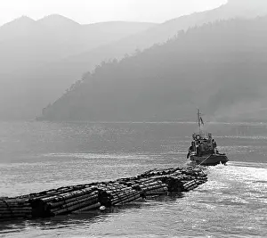 Baikal: River log drive, 1967