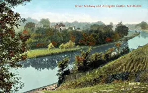 Allington: River Medway and Allington Castle, Maidstone, Kent