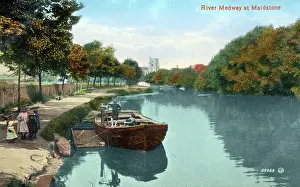Towpath: The River Medway at Maidstone, Kent