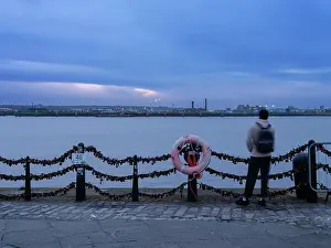 Padlock: River Mersey, Liverpool, England