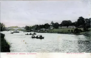Clitheroe: The River Ribble, Brungerley Bridge, Lancashire