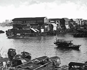 Guangzhou: River scene at Canton (Guangzhou), China