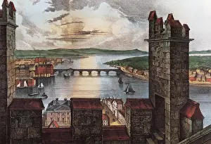 Limerick: The River Shannon from the Tower of Limerick Cathedral
