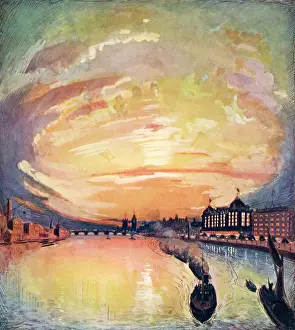 Upstream: River Thames at eventide