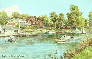 Wargrave: River Thames, George and Dragon Inn, Wargrave, Berkshire