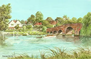 Sonning: River Thames at Sonning Bridge, Berkshire