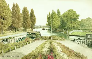 Teddington: River Thames at Teddington Lock, Middlesex