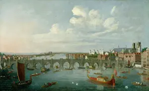 Follower: River Thames at Westminster ' with Barges