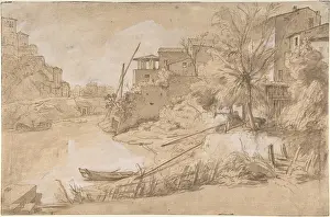 Mid 17th: River View in Italy, mid-17th?mid-18th century