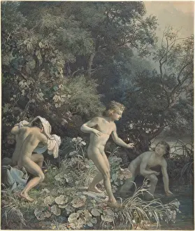Gille: Riverside with Three Bathing Boys, 19th century