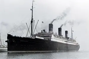 Berengaria: The R.M.S. Berengaria entering harbour